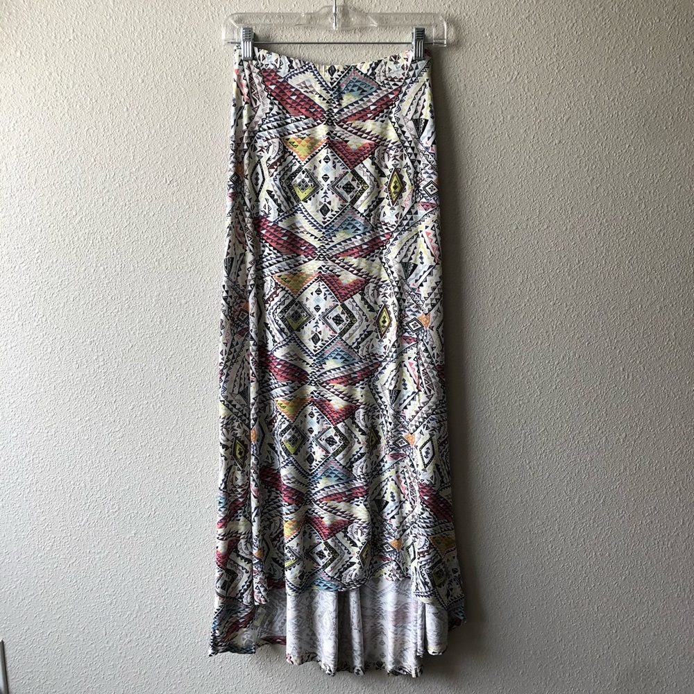 Billabong High Low Tribal Print Maxi Skirt Small